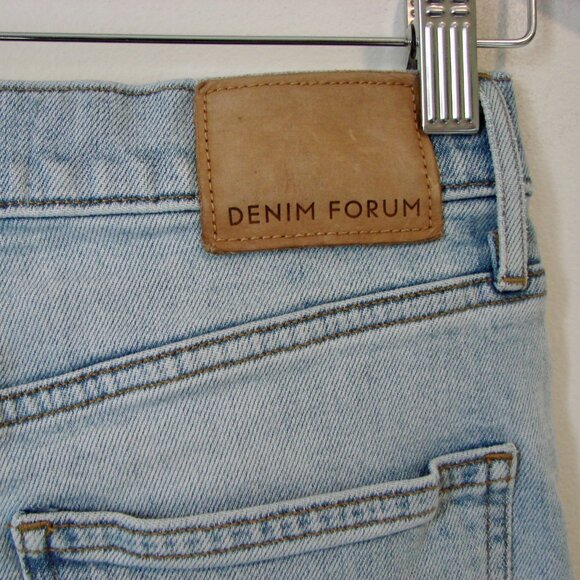 Aritzia Denim Forum Arlo High Rise Straight Jeans Raw Hem Organic Cotton Size 27 - Picture 12 of 13